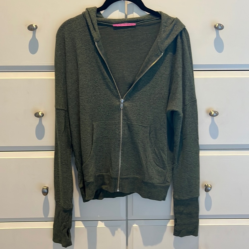 Jac Parker dark green zip up sweater - XS/S! In great condition